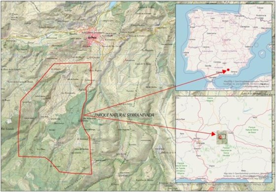área del estudio realizado en el Valle del Espique